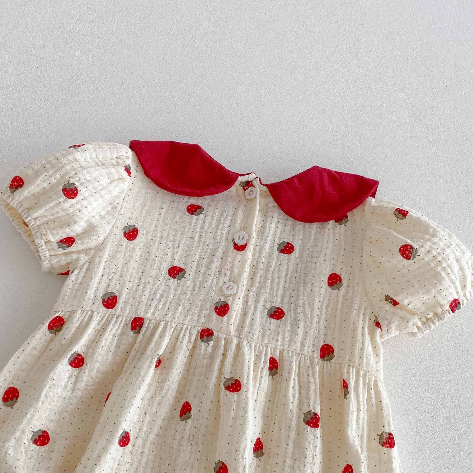 Summer Arrival Baby Girls Cute Short Sleeves Fruits Pattern bodysuit
